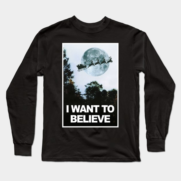 I want to believe... in Santa Long Sleeve T-Shirt by gnotorious